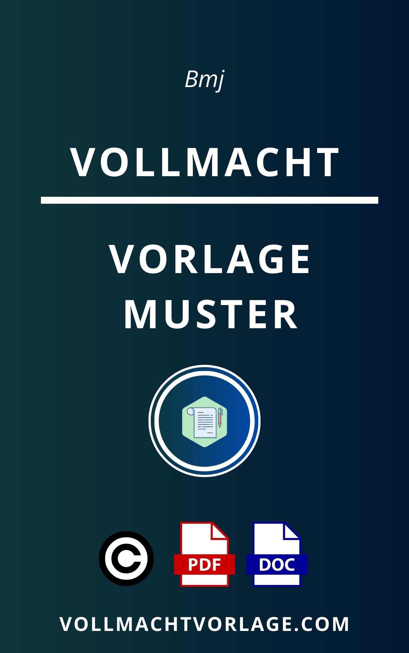 Vollmacht Bmj Muster